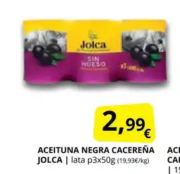 Supermercados MAS JOLCA Aceituna negra cacereña oferta