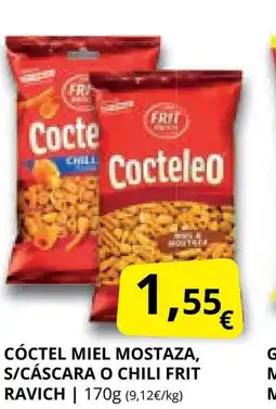 Supermercados MAS FRIT RAVICH Cóctel miel mostaza, s/cáscara o chili oferta