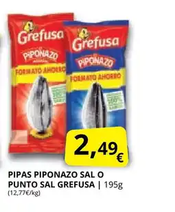 Supermercados MAS GREFUSA Pipas piponazo sal o punto sal oferta