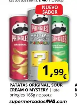 Supermercados MAS Patatas original, sour cream o mystery oferta