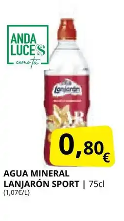 Supermercados MAS LANJARÓN Agua mineral sport oferta