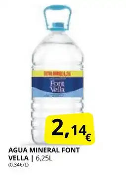 Supermercados MAS FONT VELLA Agua mineral oferta