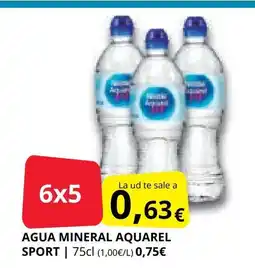 Supermercados MAS AQUAREL Agua mineral sport oferta
