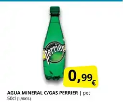 Supermercados MAS PERRIER Agua mineral c/gas oferta
