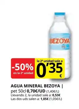 Supermercados MAS BEZOYA Agua mineral oferta