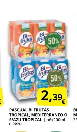 Supermercados MAS PASCUAL BI FRUTAS Tropical, mediterraneo o s/azu tropical oferta