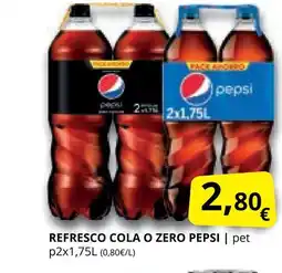 Supermercados MAS PEPSI Refresco cola o zero oferta