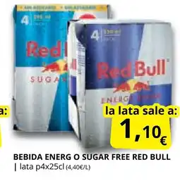 Supermercados MAS RED BULL Bebida energ o sugar free oferta