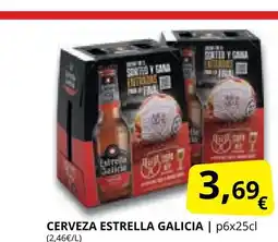 Supermercados MAS ESTRELLA GALICIA Cerveza oferta
