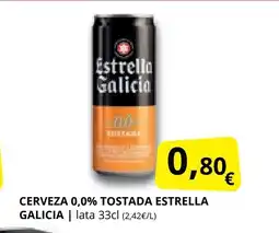 Supermercados MAS ESTRELLA GALICIA Cerveza 0,0% tostada oferta