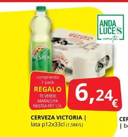 Supermercados MAS VICTORIA Cerveza oferta