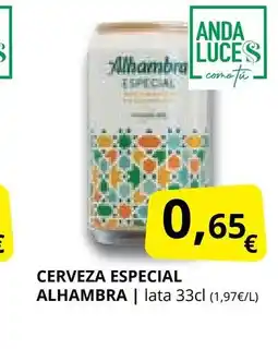 Supermercados MAS ALHAMBRA Cerveza especial oferta