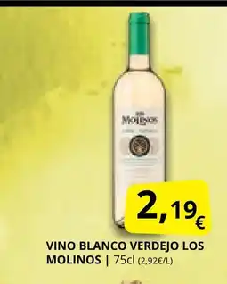 Supermercados MAS LOS MOLINOS Vino blanco verdejo oferta