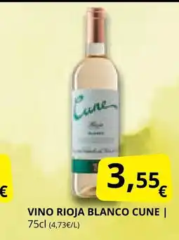 Supermercados MAS CUNE Vino rioja blanco oferta