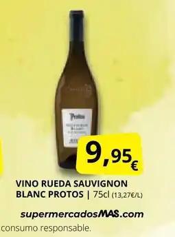 Supermercados MAS PROTOS Vino rueda sauvignon blanc oferta