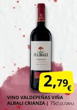 Supermercados MAS Vino valdepeñas viña albali crianza oferta