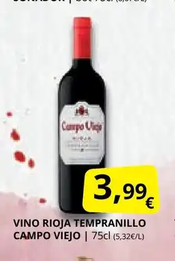 Supermercados MAS CAMPO VIEJO Vino rioja tempranillo oferta