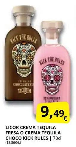 Supermercados MAS KICK RULES Licor crema tequila fresa o crema tequila choco oferta
