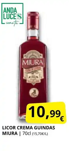 Supermercados MAS MIURA Licor crema guindas oferta