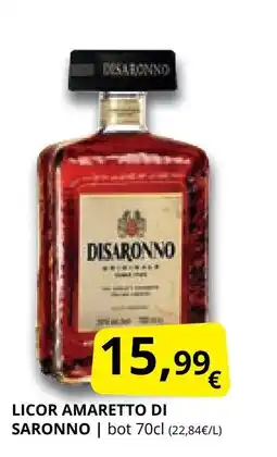 Supermercados MAS DISARONNO Licor amaretto oferta