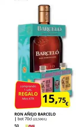 Supermercados MAS BARCELO Ron añejo oferta