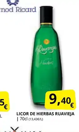 Supermercados MAS RUAVIEJA Licor de hierbas oferta