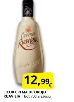 Supermercados MAS RUAVIEJA Licor crema de orujo oferta