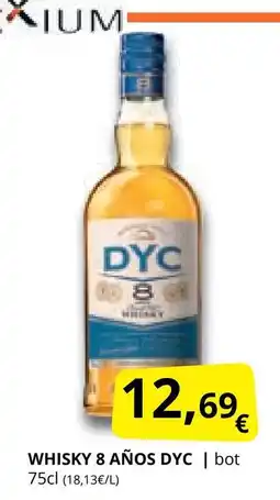 Supermercados MAS DYC Whisky 8 años oferta