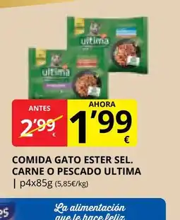 Supermercados MAS ULTIMA Comida gato ester sel. carne o pescado oferta