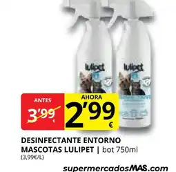 Supermercados MAS LULIPET Desinfectante entorno mascotas oferta