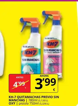 Supermercados MAS KH-7 Quitamachas previo sin manchas oxy oferta