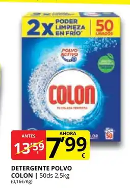 Supermercados MAS COLON Detergente polvo oferta