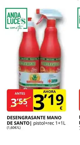 Supermercados MAS MANO DE SANTO Desengrasante oferta