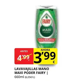 Supermercados MAS FAIRY Lavavajillas mano maxi poder oferta