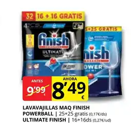 Supermercados MAS FINISH Lavavajillas maq finish powerball ultimate oferta