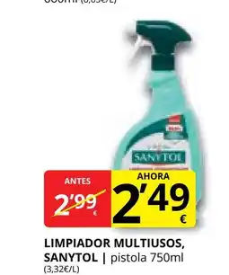 Supermercados MAS SANYTOL Limpiador multiusos oferta