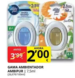 Supermercados MAS AMBIPUR Gama ambientador oferta