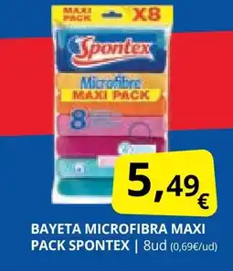 Supermercados MAS SPONTEX Bayeta microfibra maxi pack oferta