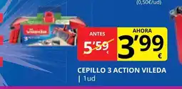 Supermercados MAS VILEDA Cepillo 3 action oferta