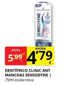 Supermercados MAS SENSODYNE Dentífrico clinic ant manchas oferta
