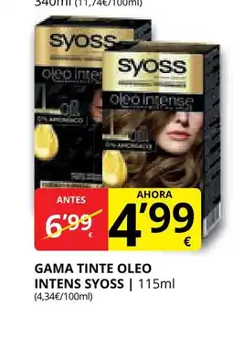 Supermercados MAS SYOSS Gama tinte oleo intens oferta
