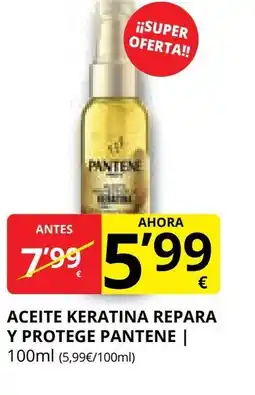 Supermercados MAS PANTENE Aceite keratina repara y protege oferta