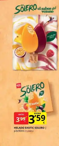 Supermercados MAS SOLERO Helado exotic oferta