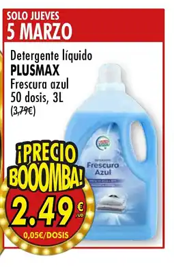 SPAR PLUSMAX Detergente líquido Frescura azul 50 dosis oferta