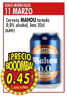 SPAR MAHOU Cerveza tostada 0,0% alcohol, lata oferta