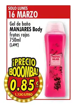 SPAR MANJARES Gel de baño Body frutos rojos oferta