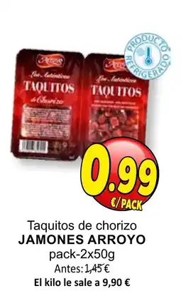 SPAR JAMONES ARROYO Taquitos de chorizo oferta