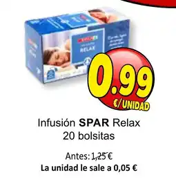 SPAR SPAR Infusión Relax 20 bolsitas oferta