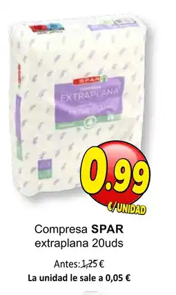 SPAR SPAR Compresa extraplana 20uds oferta