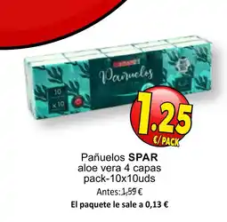 SPAR SPAR Pañuelos aloe vera 4 capas oferta